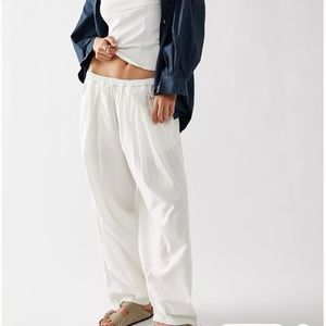 Free People Nilla Cream To The Sky Parachute Pants Size L